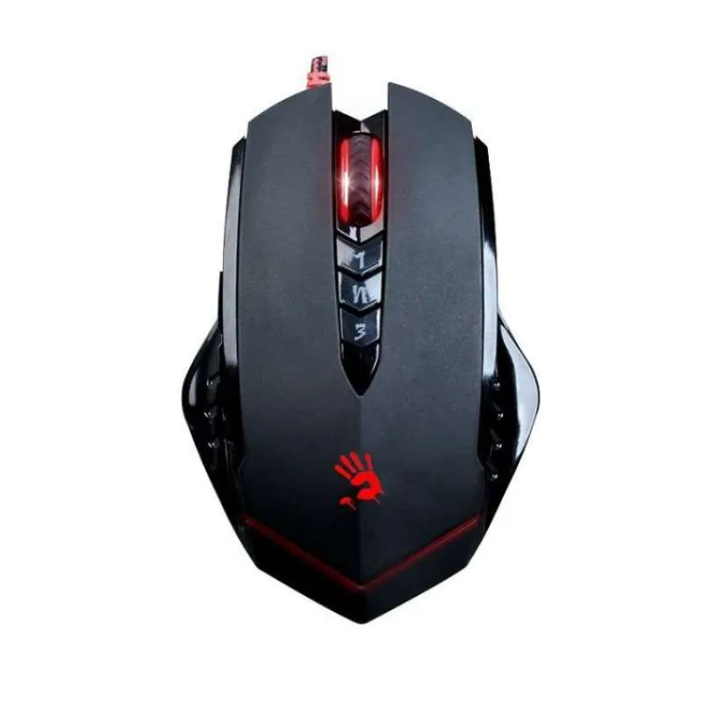 A4tech BLOODY V8 herná myš, až 3200DPI, technológia V-Track, 160KB pamäť, USB, CORE 2, kovové podložky (V8M)