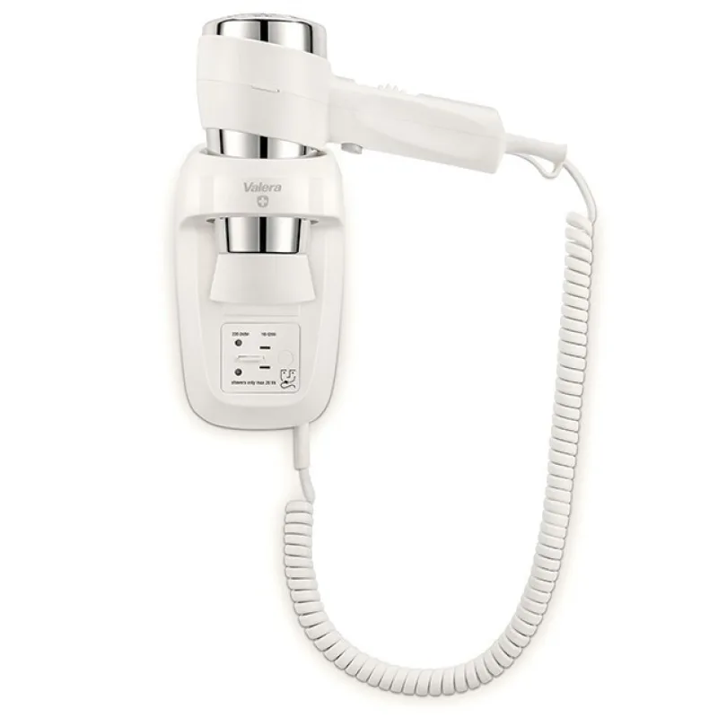 VALERA 542.06 044.05 WHITE Action Super Plus Shaver 1600 hotelový fén so zásuvkou - biely