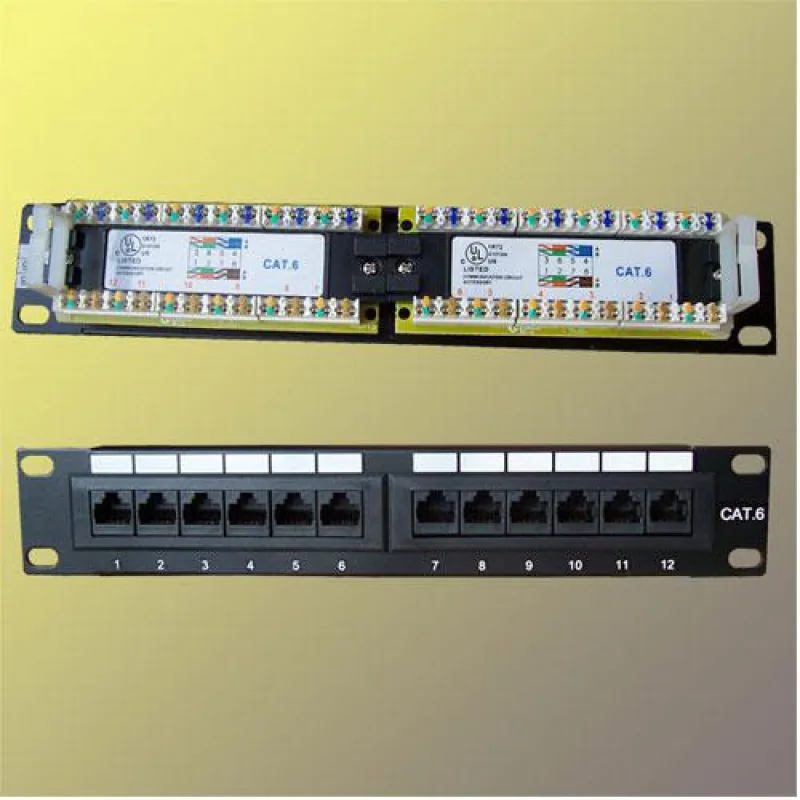 OEM Patch panel 10“ UTP cat6, 12portů 3406