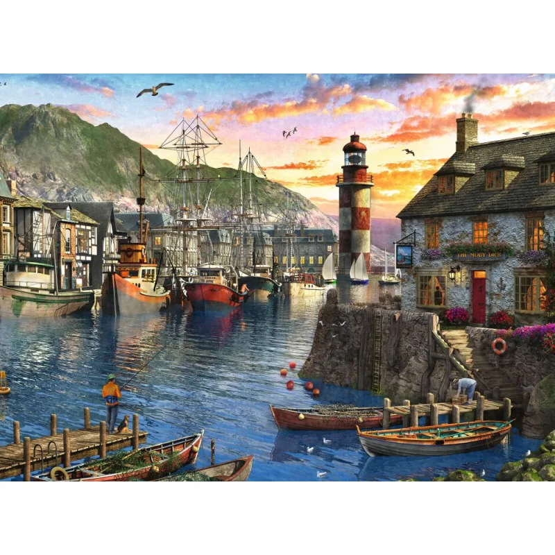 Ravensburger Východ slnka v prístave 500 dielikov