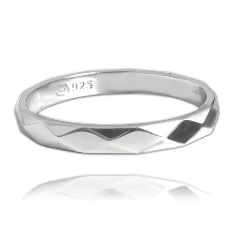 Minimalistický snubný strieborný prsteň MINET JMAN0330SR, 54