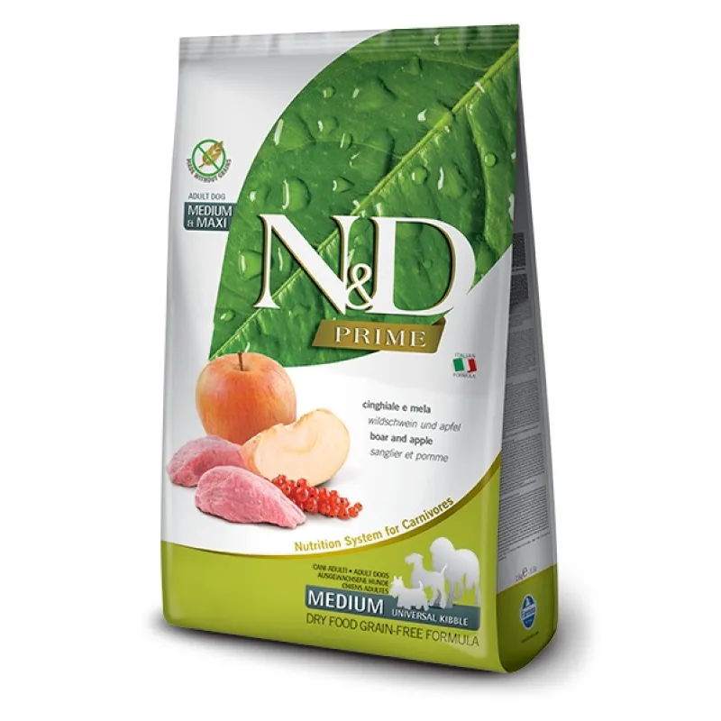 Farmina N&D dog PRIME (GF) adult medium & maxi, boar & apple 12 kg