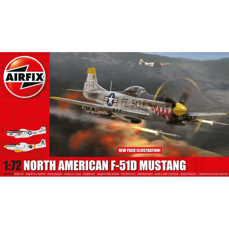 Airfix Classic Kit lietadlo A02047A - North American F-51D Mustang (1:72)