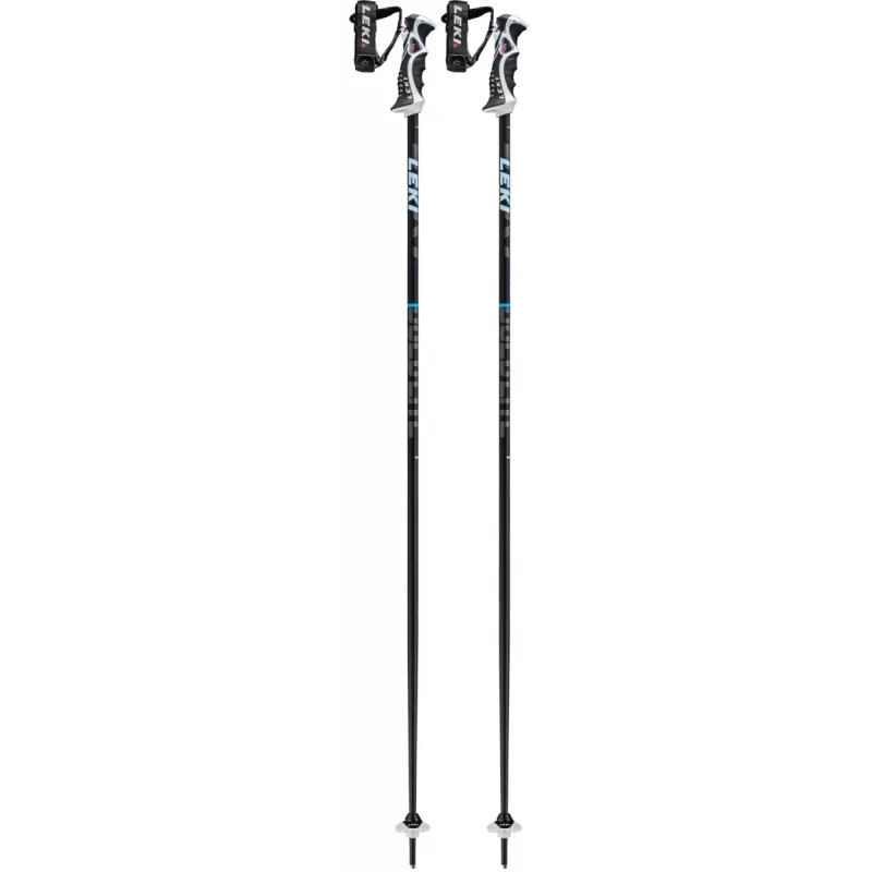 Sjezdové hole Leki Bold Lite S, black/blue-white 2021/22