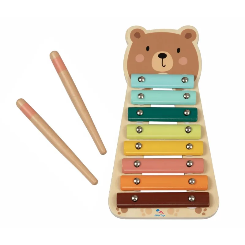 Rappa 2Kids Toys Xylofon Medvídek