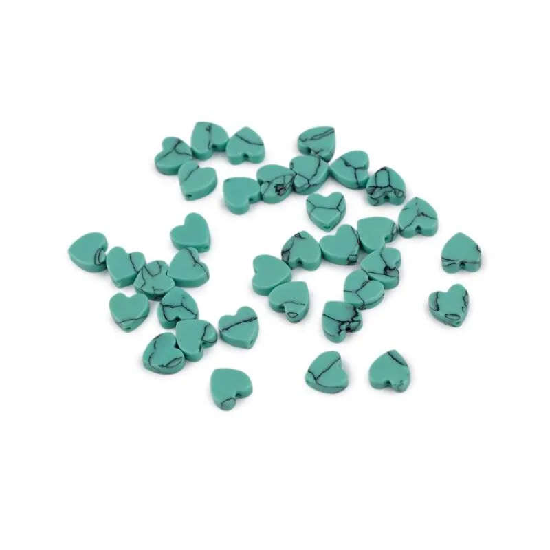 Minerálna korálka srdca Ø6 mm - tirkenit - 10 ks