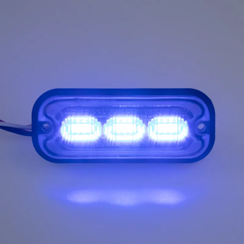 PREDATOR 3x4W LED, 12-24V, modrý, ECE R10 br003B