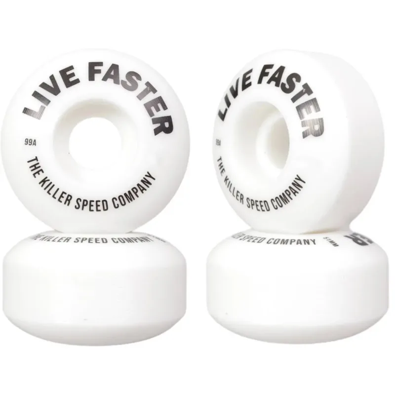 Killer Team Classics Live Faster 99A Kolečka pro skateboard 4-So (51mm|Bílá)