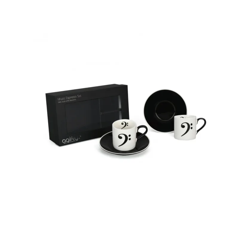 agifty Espresso set bílý - basový klíč