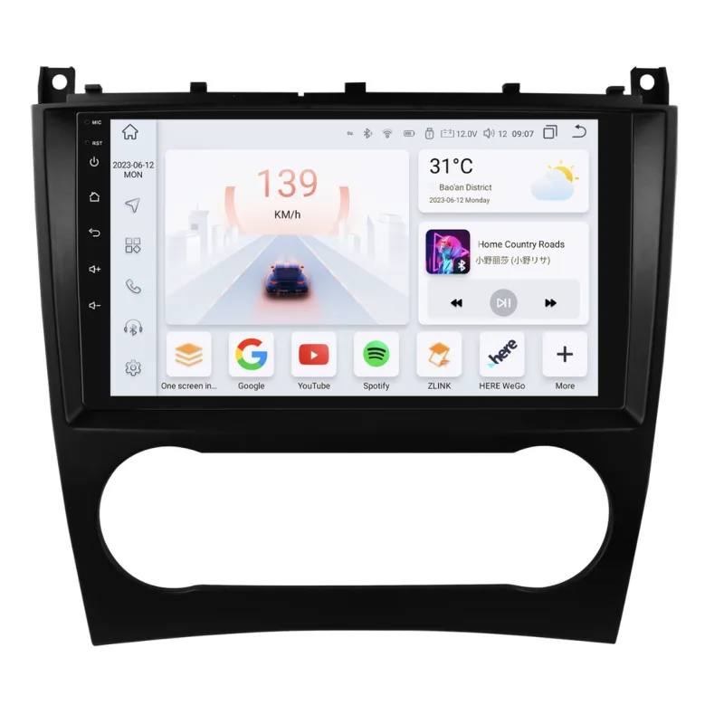HIZPO KXBZW203 Autorádio 9" Android 13 pro Mercedes W203, W209 Model: S9006 (6+64GB) CHR3062