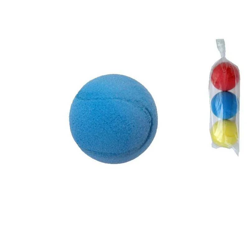 LORI Mäkká loptička na softtenis penová priemer 7cm 3ks v sáčku