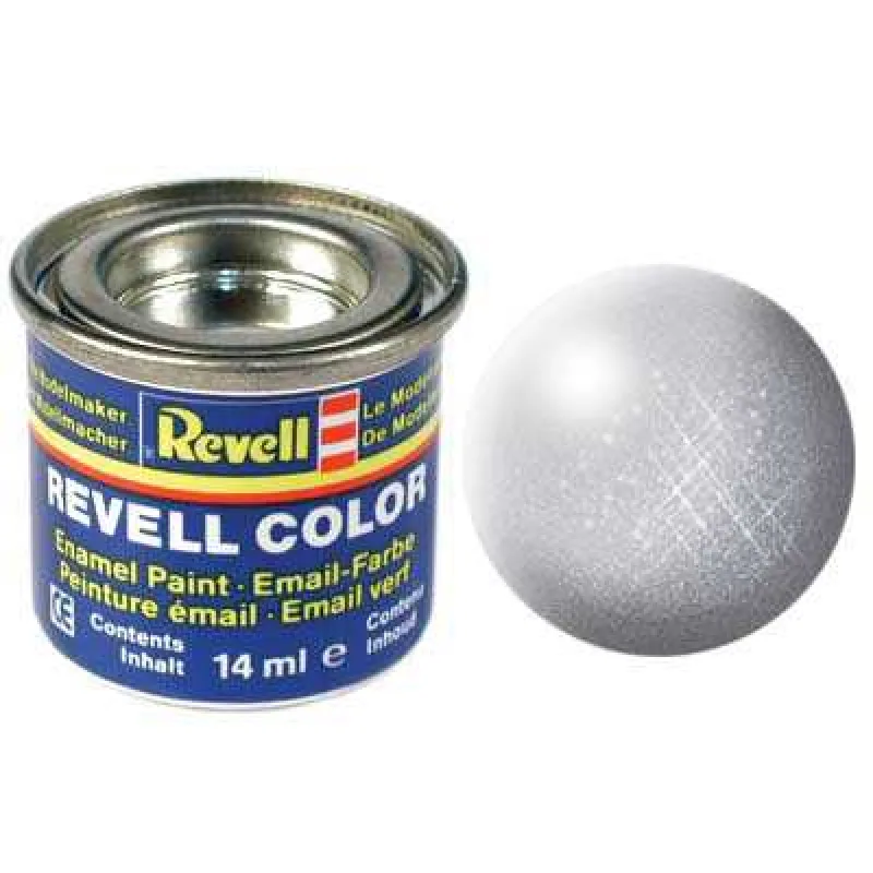 Revell Farba emailová - 32190: metalická strieborná (silver metallic)