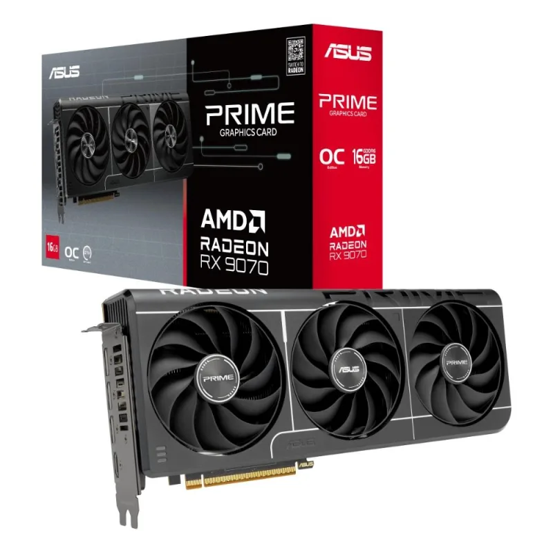 ASUS VGA AMD Radeon RX 9070 PRIME OC EVO 16GB, RX 9070, 16GB GDDR6, …