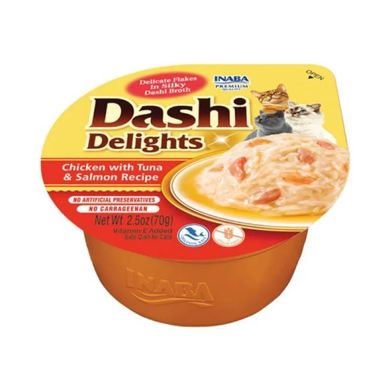 INABA FOODS Inaba Dashi Delights cat Kura s tuniakom a lososom 6 x 70 g vanička