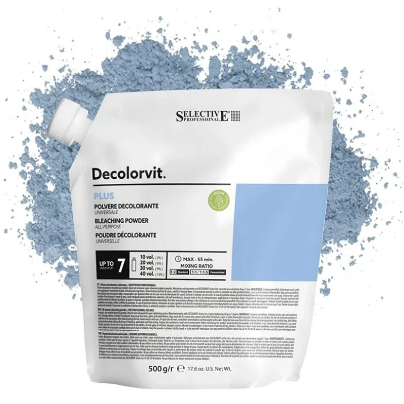 SELECTIVE Decolorvit Plus 7 - platinový odfarbovací prášok 500g - sáčok