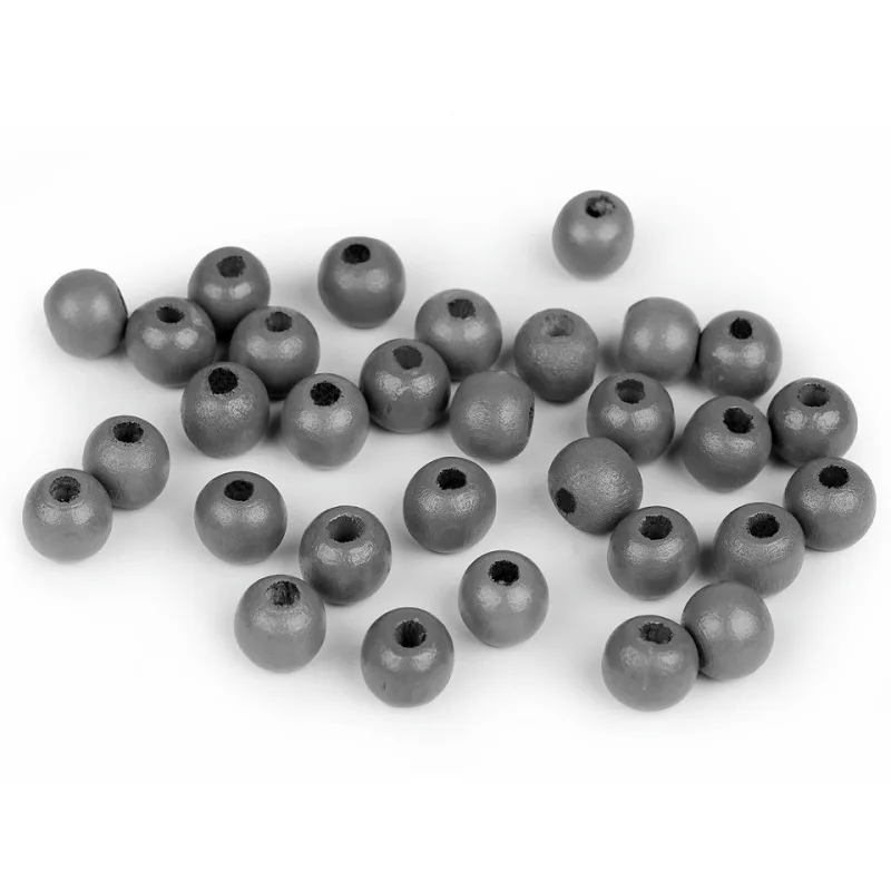 Drevená korálka Ø10 mm - sivá