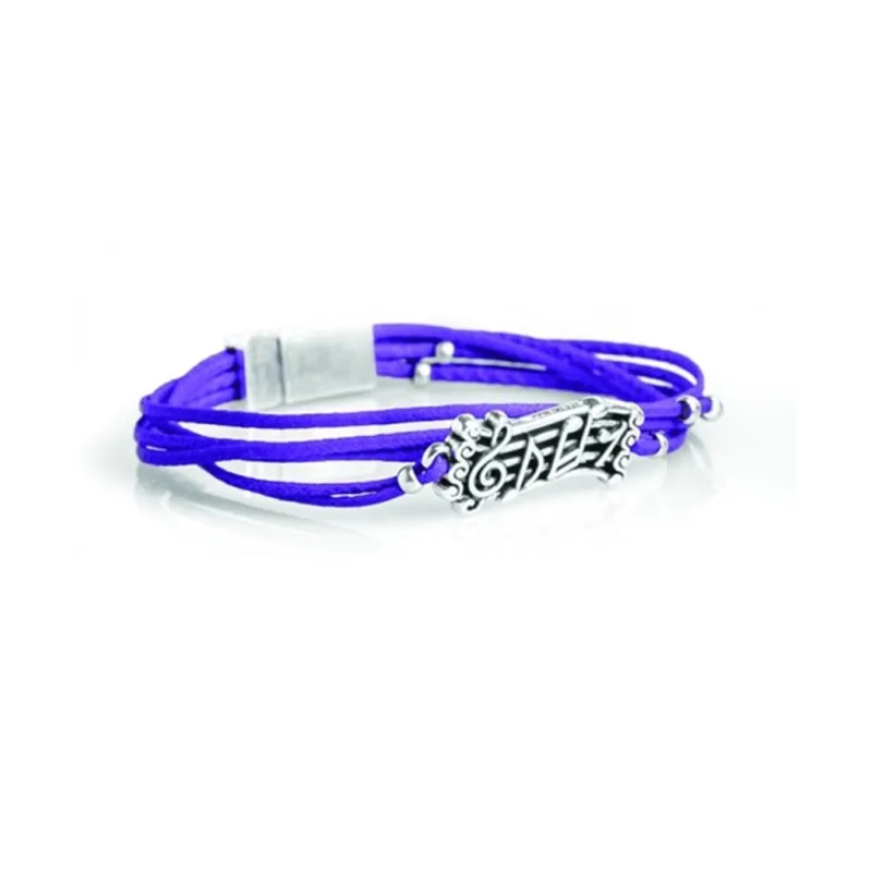 Music Gift Company Náramek na ruku - notový zápis (fialový)