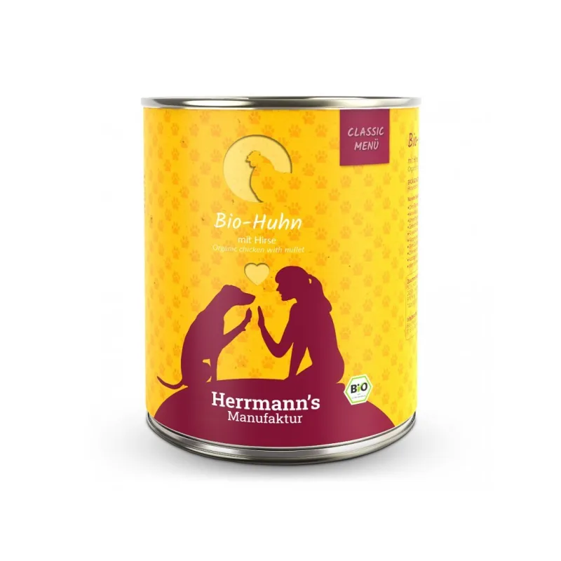 Herrmanns BIO Kuracie mäso, pšeno a zelenina, konzerva 12x 800 g
