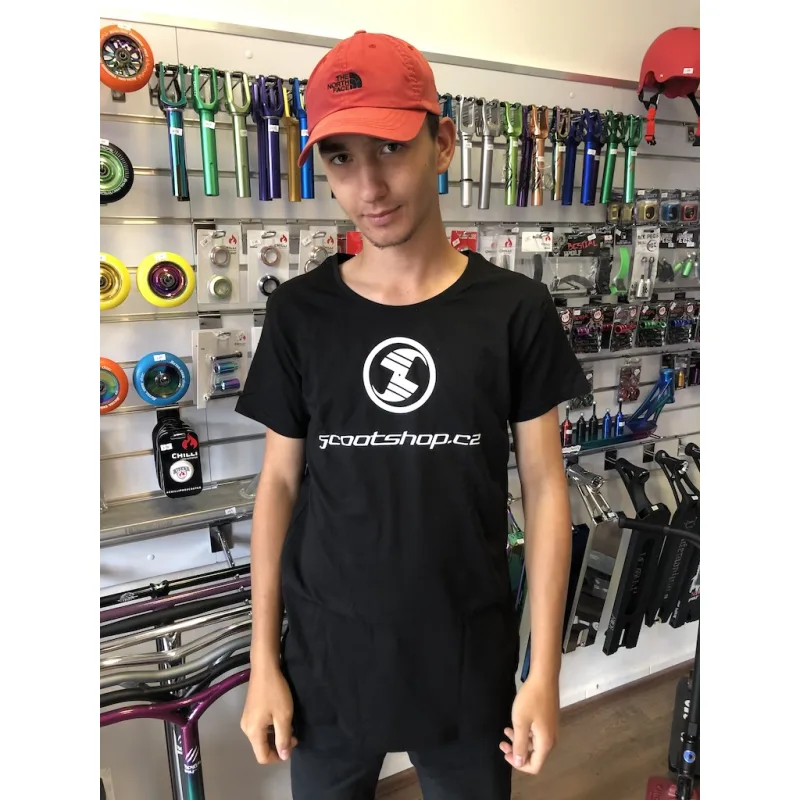 Tričko Scootshop.cz Longfit černé Velikost: XL