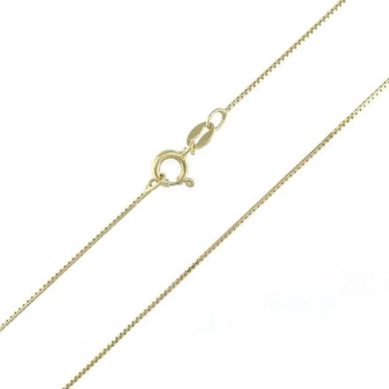 Strieborná pozlátená retiazka box chain dĺžka retiazky 55cm