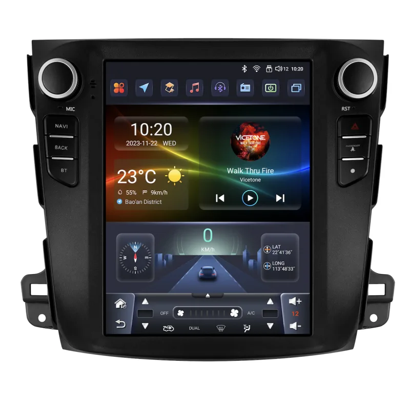 HIZPO MTOLD9701A/B Autorádio 9,7“ Android 13 pro Mitsubishi Outlander 2 Model: 8S9701 (8+128GB) - Typ B CHR3383_8S10