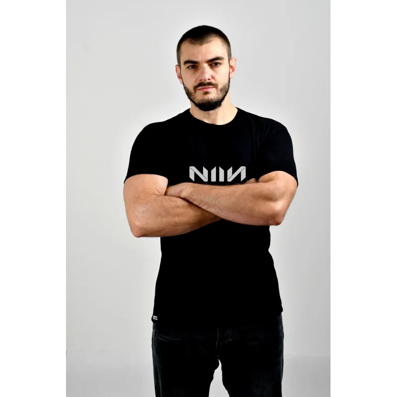 Pánske funkčné tričko NIIN Black Nexus - L, čierna sýta