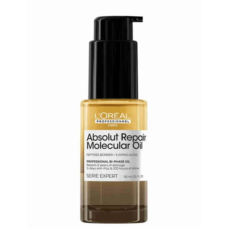 LOREAL Serie Expert Absolut Repair Molecular Bi-Phase Oil 30ml - olej pre veľmi poškodené vlasy