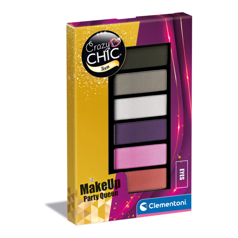 Clementoni Crazy CHIC TEEN - Očné tiene PARTY QUEEN