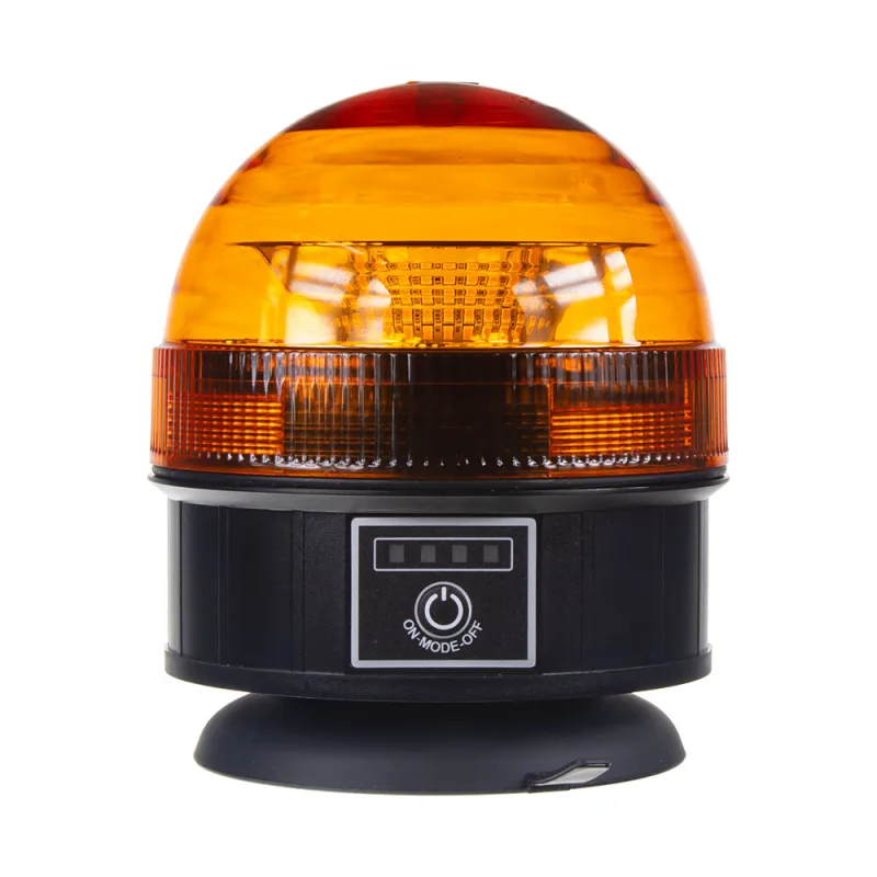 x AKU LED maják, 30x1W oranžový, magnet wlbat191
