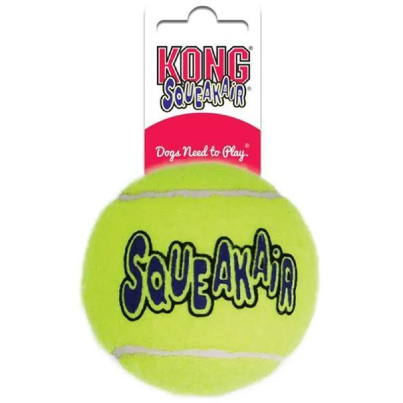 Hračka Kong Dog SqueakAir Lopta s pískatkom tenis, guma vulkanizovaná M