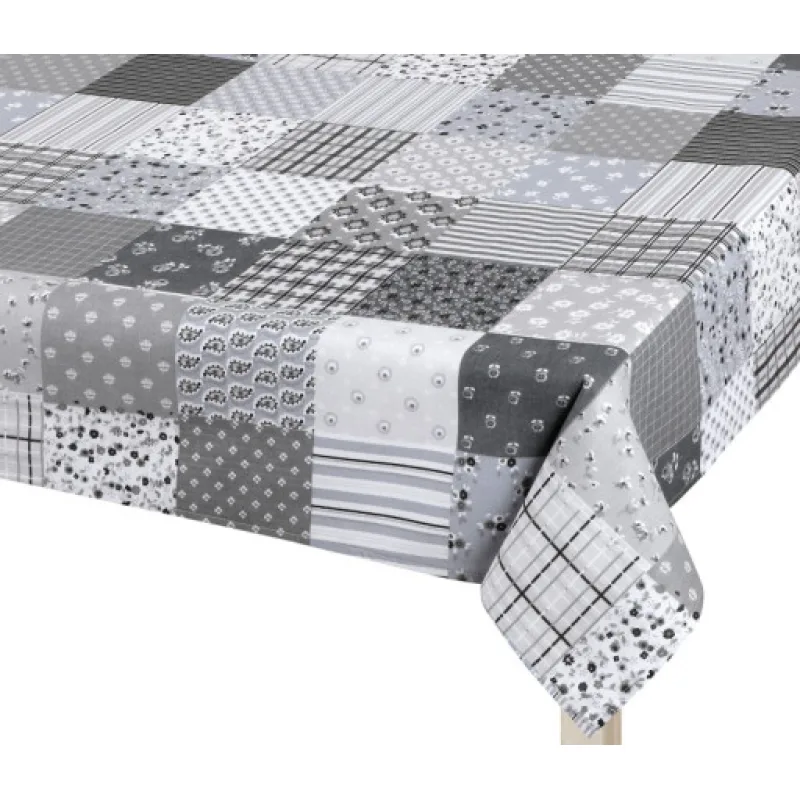 Bellatex Ubrus ADÉLA, Patchwork šedý - 50x50 cm