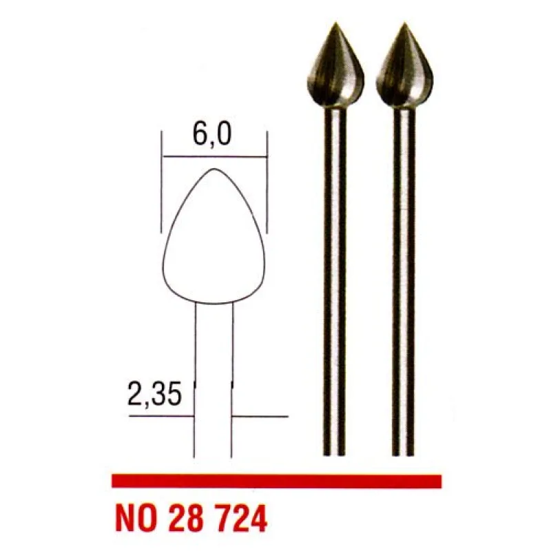Stopkové frézy kvapka 6.0mm PROXXON 28724