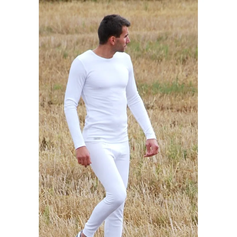 Termo tričko pánske s dlhým rukávom TERMO Bamboo White - XXXL, biela