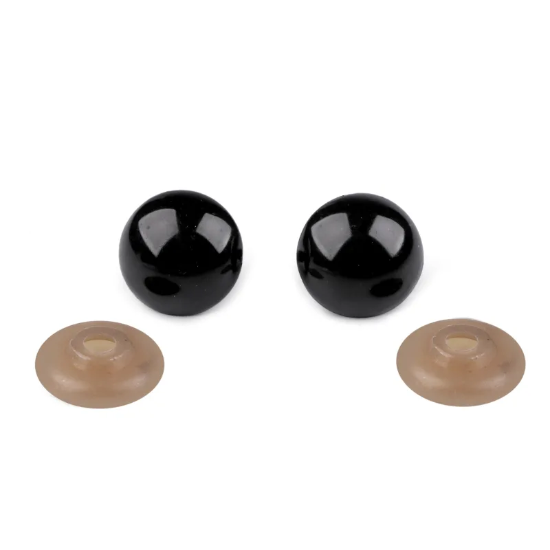 Oči pre macrame sovu 20mm čierne