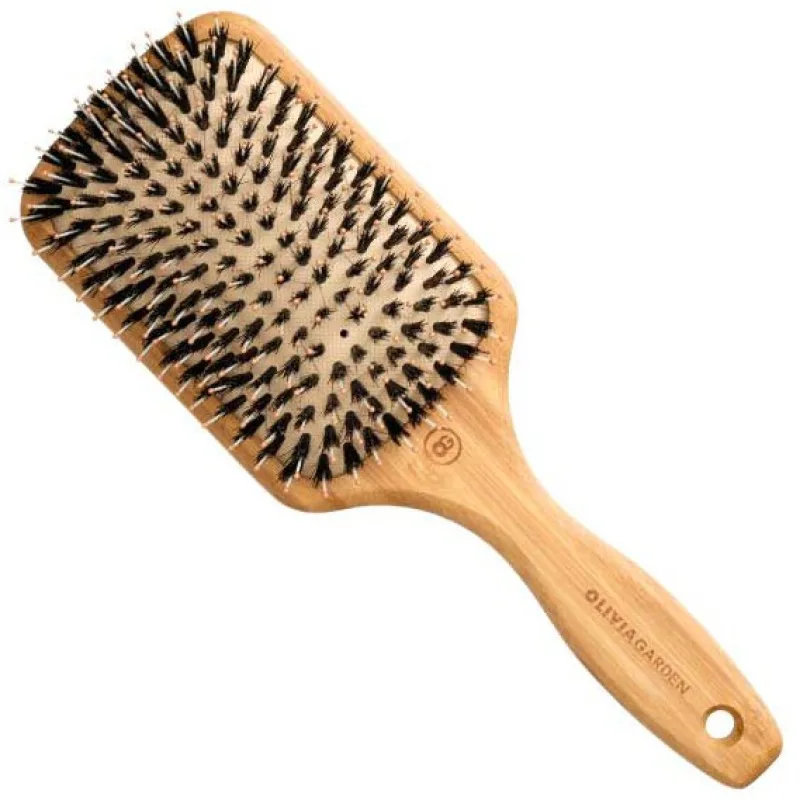 OLIVIA GARDEN Detangle Combo L - Bambusová kefa s diviačími štetinami 85 x 255mm