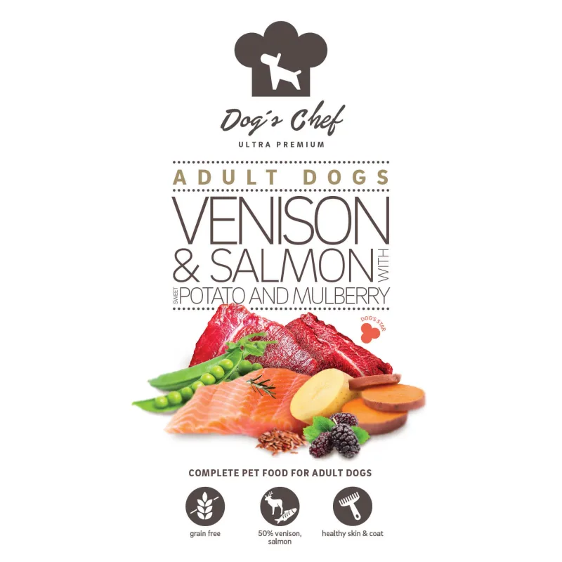 Dog's Chef Dog’s Chef VENISON & SALMON WITH SWEET POTATO & MULBERRY 12 kg