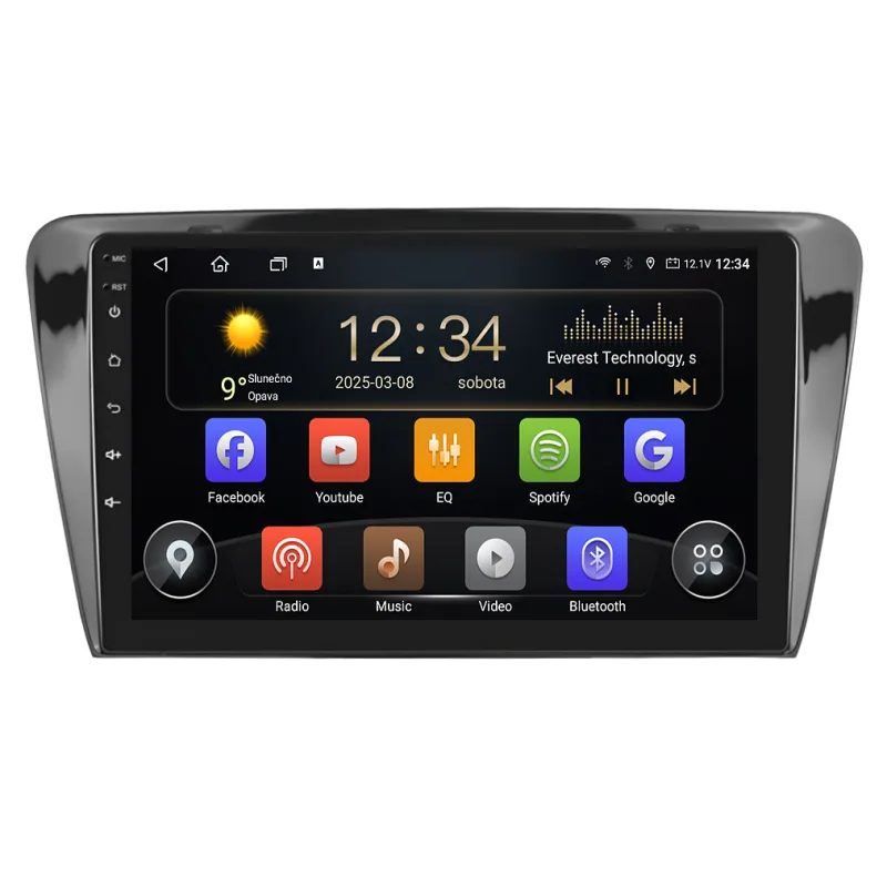 Isudar 2DIN autorádio T75-IEV13 Android, Škoda Octavia III T75-UN08/A7649