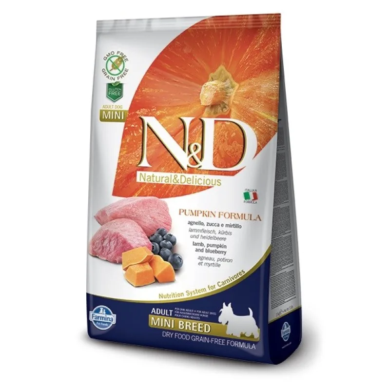 Farmina N&D dog GF PUMPKIN adult mini lamb & blueberry 7 kg