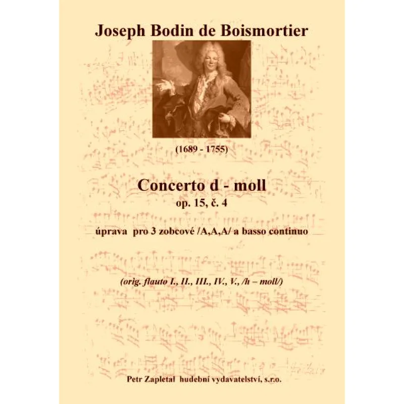 NotaNota Concerto d - moll, op. 15, č. 4 (orig. flauto traverso I., II., III., IV., V.)