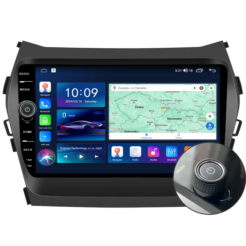 Everest 2DIN autorádio EVE55 Android, Hyundai Santa Fe ix45 B458