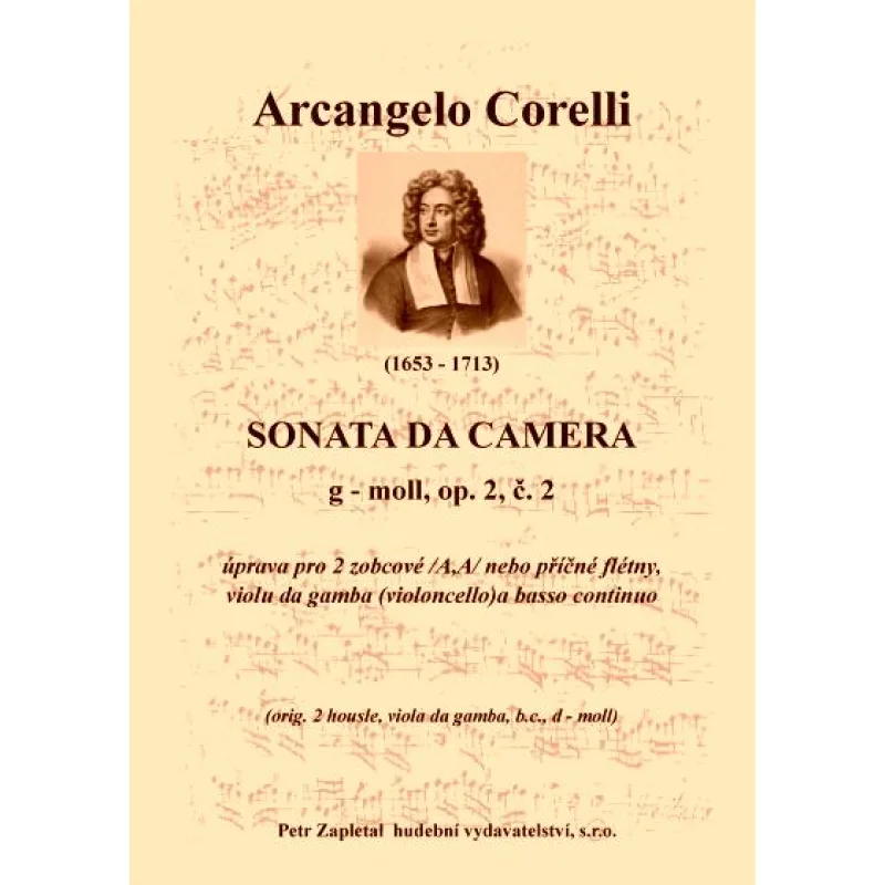 NotaNota Sonata da Camera - úprava - op. 2, č. 2, g moll