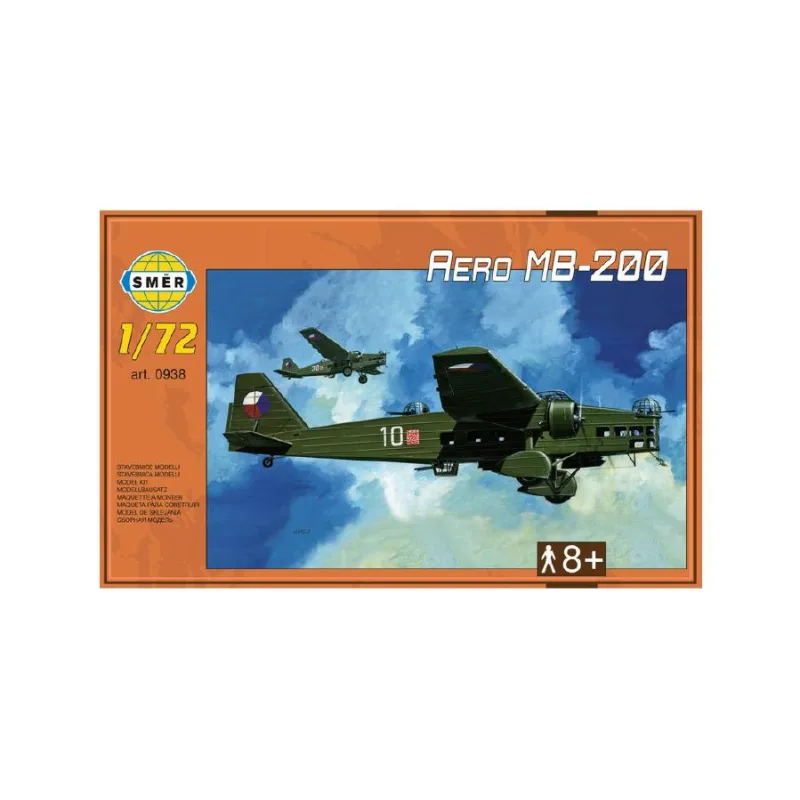 Směr Model Aero MB-200 1:72 22,3x31,2cm v krabici 35x22x5cm