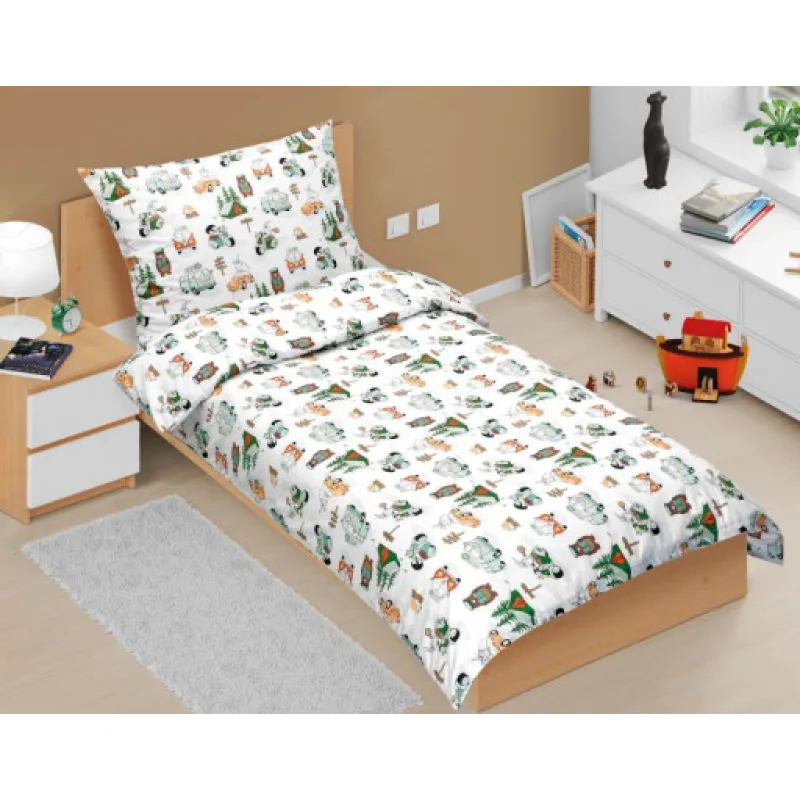 Bellatex Povlečení bavlna Junior, Stanování - 140x200, 70x90 cm