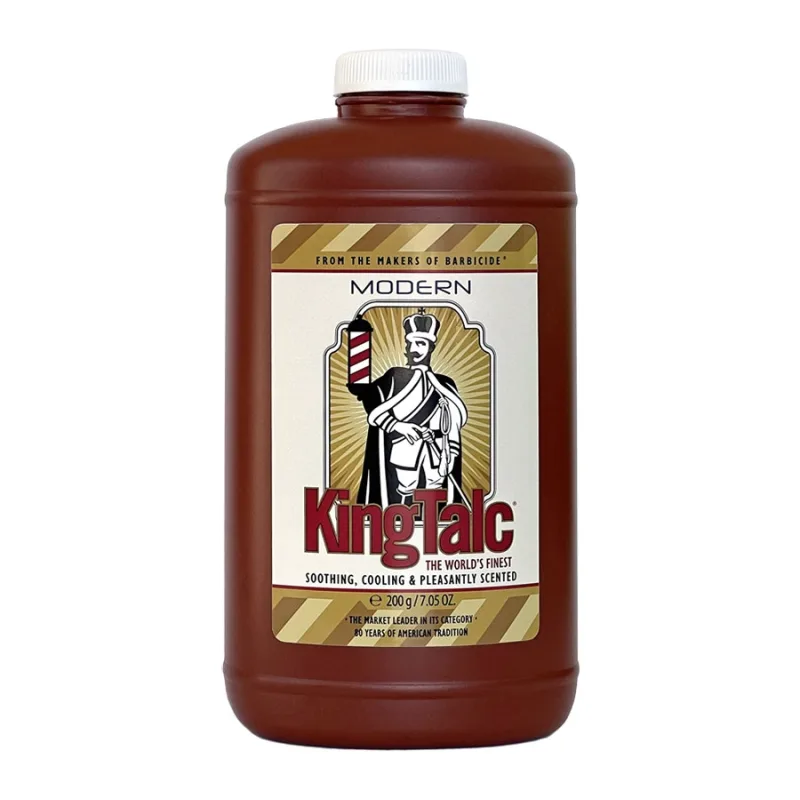Púder na podráždenú pokožku po holení a strihaní BARBICIDE King Talc Vintage 200 g