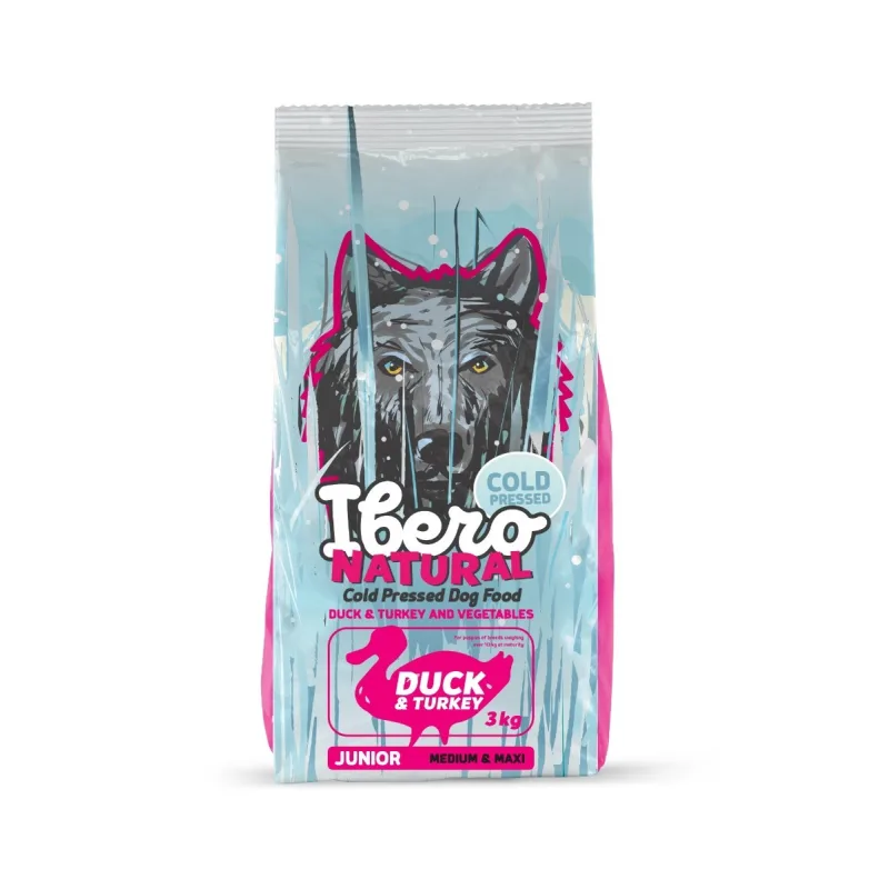 IBERO GF Ibero Cold Press Dog Junior Medium/Large Duck&Turkey - 3kg