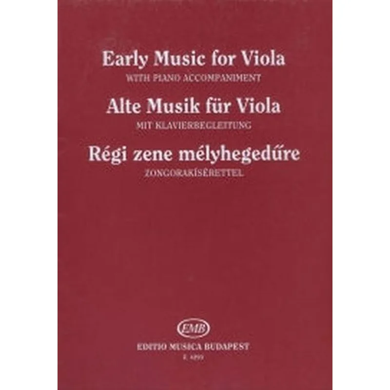Editio Musica Budapest Early music for viola