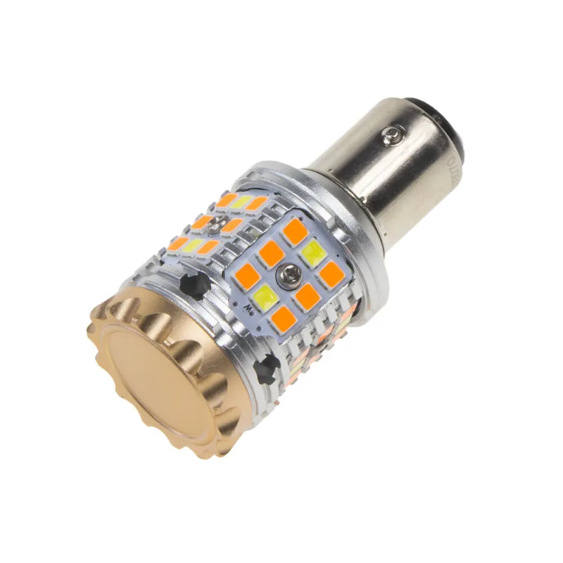 LED BAY15D bílá/oranžová, CAN-BUS, 12V, 40LED/3030SMD 95cb158
