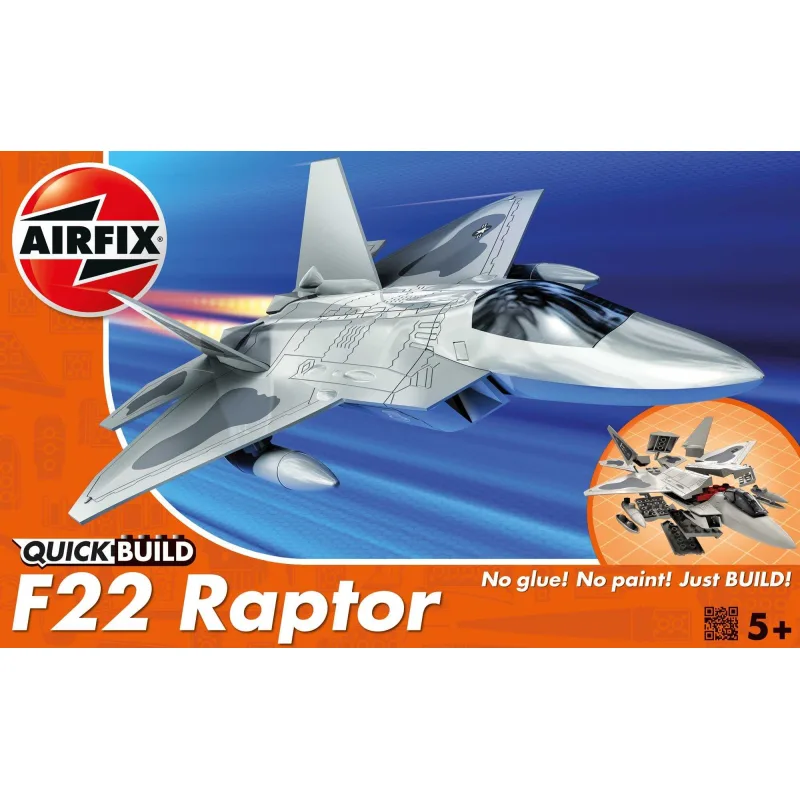 Airfix Quick Build lietadlo J6005 - Lockheed Martin Raptor