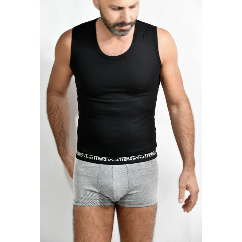 Boxerky funkčné pánske TERMO intima s bavlnou - L, sivá