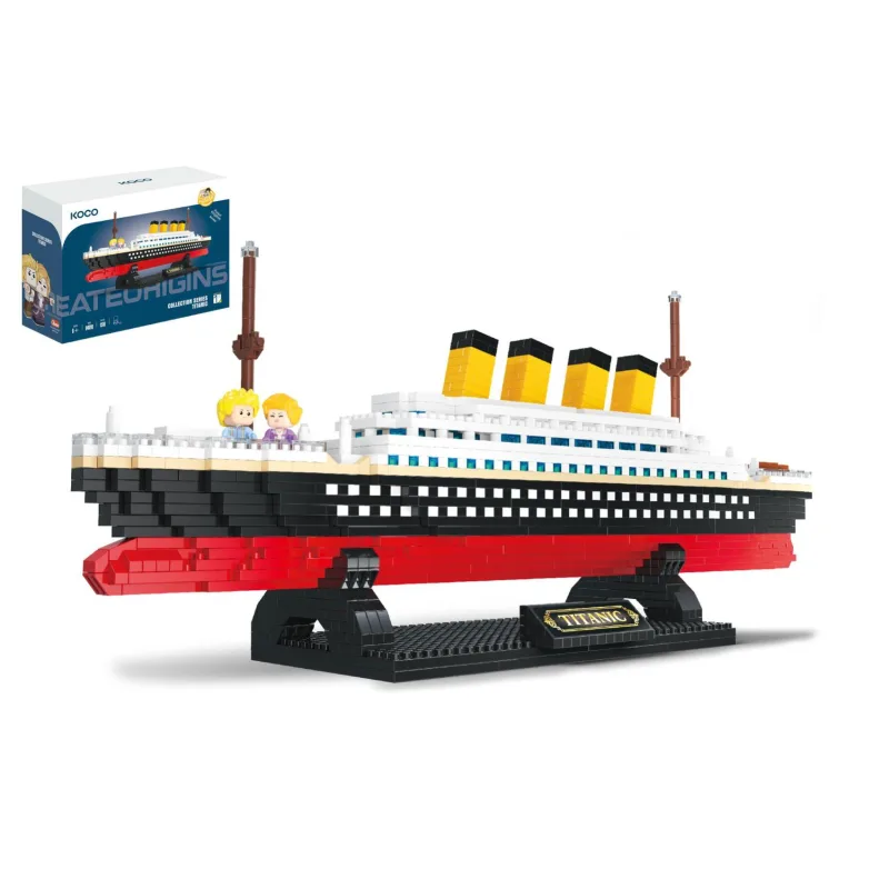 KOCO Stavebnice mini KOCO Titanic plast 1510ks v krabičce 20x15x8cm